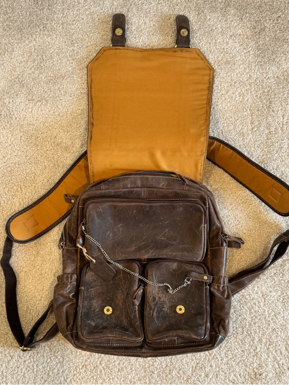 Handcrafted Authentic Leather Backpack